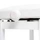 Banquette piano Stagg blanc mat assise skai blanc