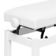 Banquette piano Stagg blanc mat assise skai blanc