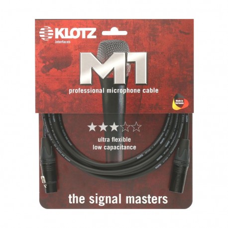 Cable micro XLR Klotz M1 Neutrik 5 metres