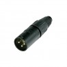 Connecteur XLR male noir Neutrik NC 3 MXBAG
