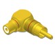 Adaptateur coudé RCA mâle vers RCA femelle