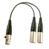 Adaptateur 2 mini XLR male vers 1 mini XLR femelle
