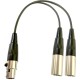 Adaptateur 2 mini XLR male vers 1 Shure TA4F