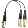 Adaptateur 2 mini XLR male vers 1 Shure TA4F