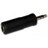 Adaptateur jack stéréo 6.35 femelle vers mini jack stéréo male Audiophony