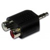 Adaptateur stéréo RCA femelle vers Jack mâle 3,5 stéréo AUDIOPHONY